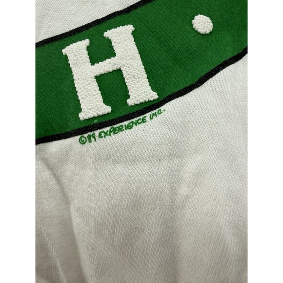 Vintage 1989 Irish Shamrock Shirt  Xtra Large XL White Single Stitch Read - Picture 4 of 16